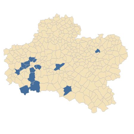 Répartition de Dittrichia graveolens (L.) Greuter dans le Loiret