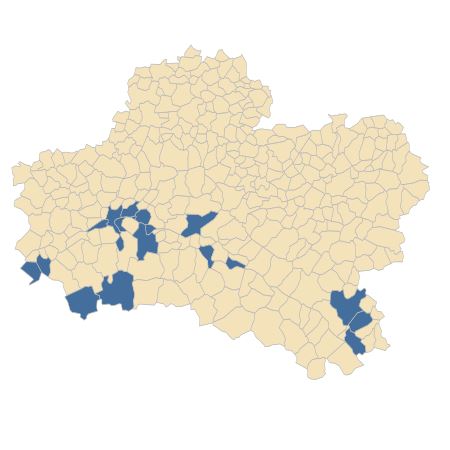 Répartition de Draba muralis L. dans le Loiret