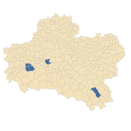 Répartition de Egeria densa Planch. dans le Loiret