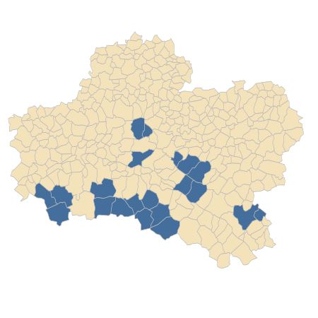 Répartition de Elatine hexandra (Lapierre) DC. dans le Loiret