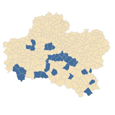 Répartition de Eleocharis multicaulis (Sm.) Desv. dans le Loiret