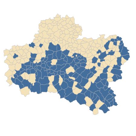 Répartition de Eleocharis palustris (L.) Roem. & Schult. dans le Loiret