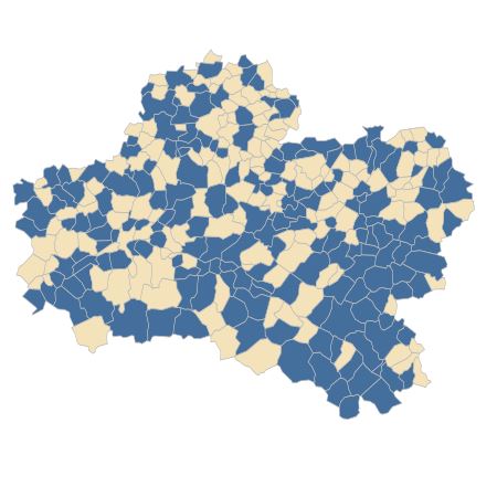 Répartition de Elytrigia repens (L.) Desv. ex Nevski dans le Loiret