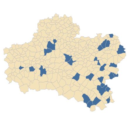 Répartition de Epilobium montanum L. dans le Loiret