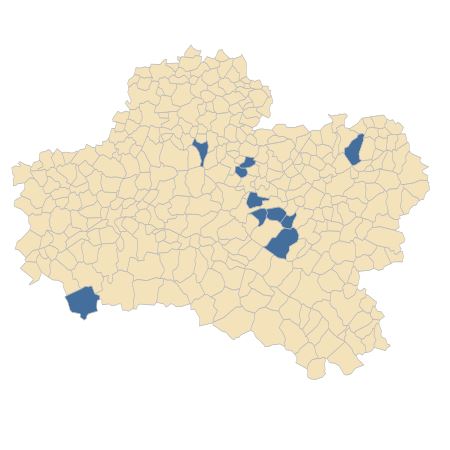 Répartition de Equisetum telmateia Ehrh. dans le Loiret