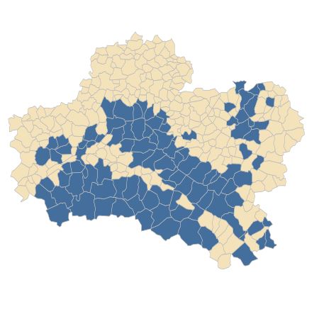 Répartition de Erica cinerea L. dans le Loiret