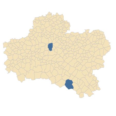 Répartition de Eriophorum angustifolium Honck. dans le Loiret