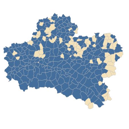 Répartition de Erodium cicutarium (L.) L'Hér. dans le Loiret