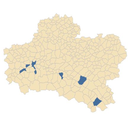 Répartition de Erucastrum incanum (L.) W.D.J.Koch dans le Loiret