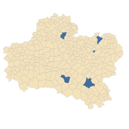 Répartition de Erysimum cheiri (L.) Crantz dans le Loiret