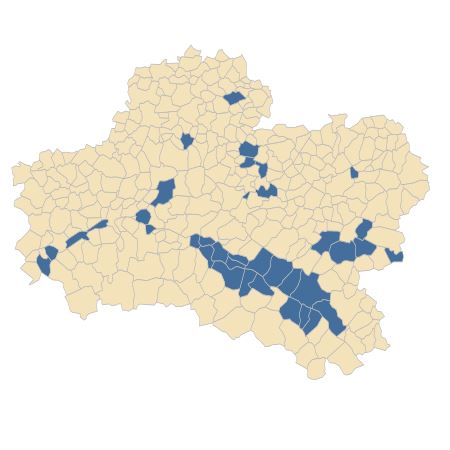 Répartition de Allium oleraceum L. dans le Loiret