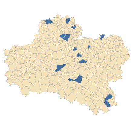 Répartition de Pastinaca sativa subsp. sativa var. arvensis Pers. dans le Loiret