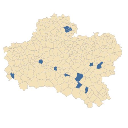 Répartition de Allium sphaerocephalon L. dans le Loiret