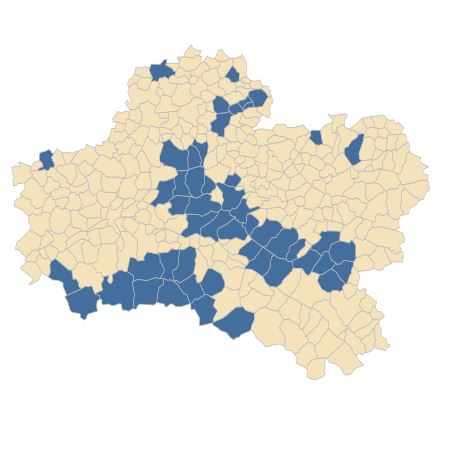 Répartition de Euphrasia stricta D.Wolff ex J.F.Lehm. dans le Loiret