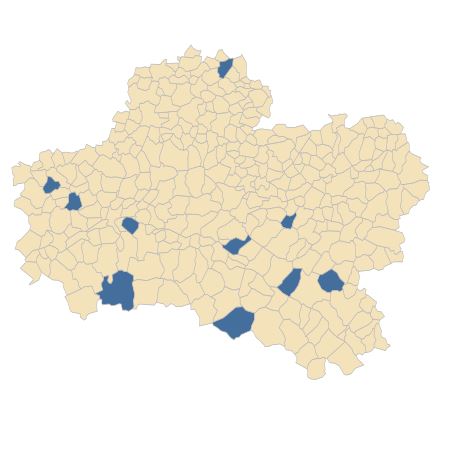 Répartition de Fagopyrum esculentum Moench dans le Loiret