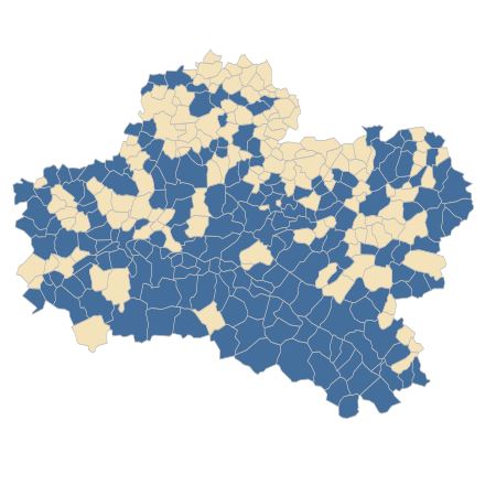 Répartition de Allium vineale L. dans le Loiret