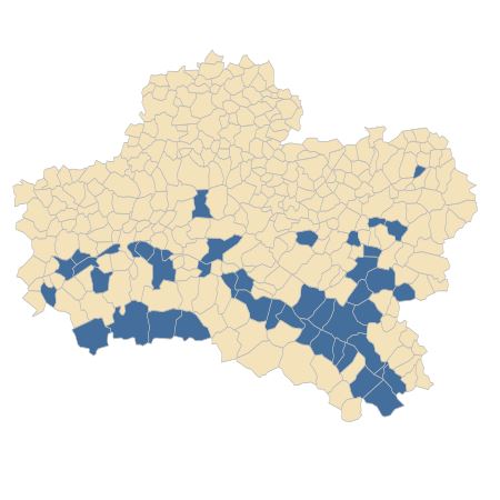 Répartition de Fallopia dumetorum (L.) Holub dans le Loiret