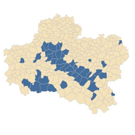 Répartition de Festuca filiformis Pourr. dans le Loiret