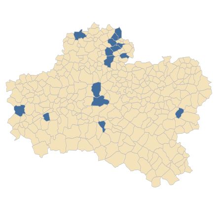 Répartition de Festuca lemanii Bastard dans le Loiret