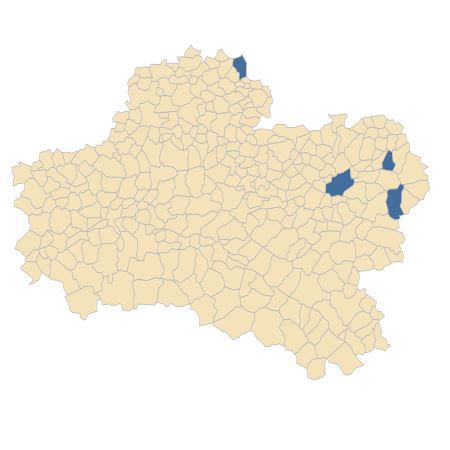 Répartition de Callitriche platycarpa Kütz. dans le Loiret