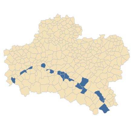 Répartition de Festuca longifolia Thuill. dans le Loiret