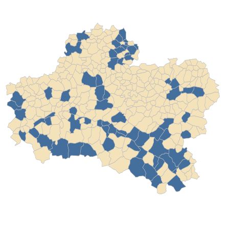 Répartition de Festuca ovina L. dans le Loiret