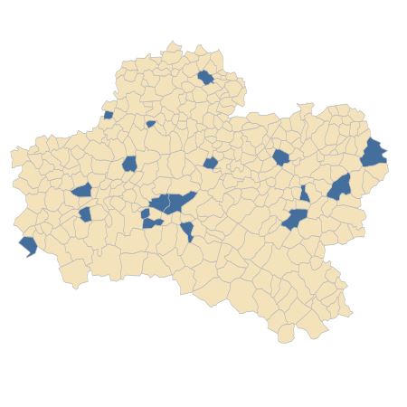 Répartition de Foeniculum vulgare Mill. dans le Loiret