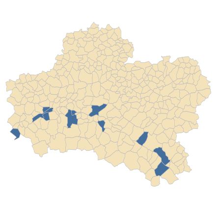 Répartition de Gagea pratensis (Pers.) Dumort. dans le Loiret