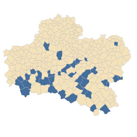 Répartition de Alopecurus geniculatus L. dans le Loiret