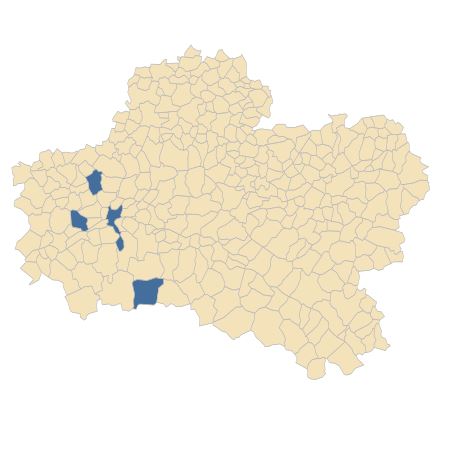 Répartition de Galinsoga parviflora Cav. dans le Loiret