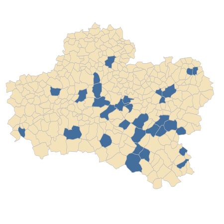 Répartition de Galium uliginosum L. dans le Loiret