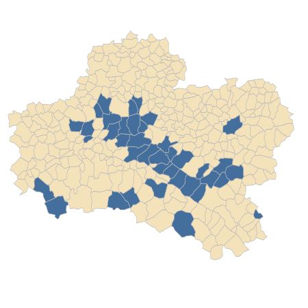 Répartition de Genista anglica L. dans le Loiret