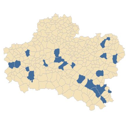 Répartition de Genista sagittalis L. dans le Loiret