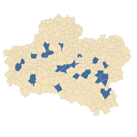 Répartition de Gentiana pneumonanthe L. dans le Loiret