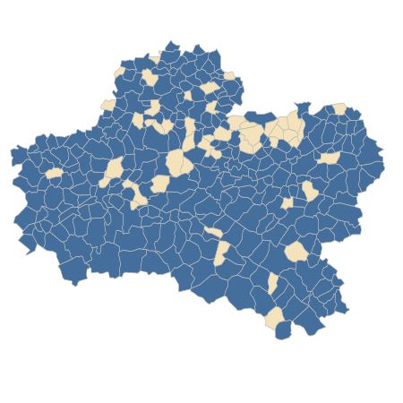 Répartition de Geranium dissectum L. dans le Loiret