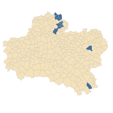 Répartition de Globularia bisnagarica L. dans le Loiret