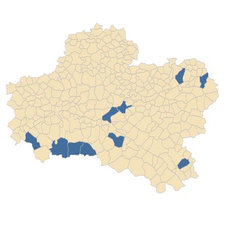 Répartition de Glyceria declinata Bréb. dans le Loiret