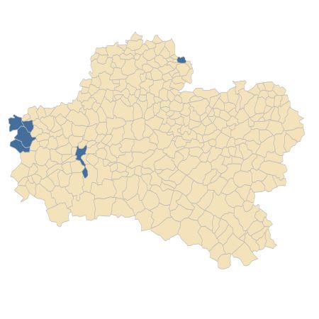 Répartition de Odontites jaubertianus (Boreau) D.Dietr. ex Walp. var. jaubertianus dans le Loiret