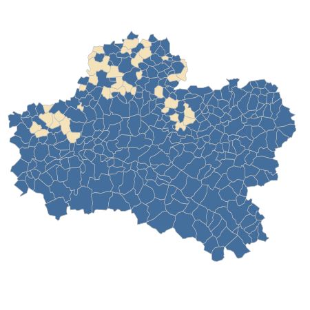 Répartition de Heracleum sphondylium L. dans le Loiret