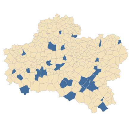 Répartition de Herniaria hirsuta L. dans le Loiret