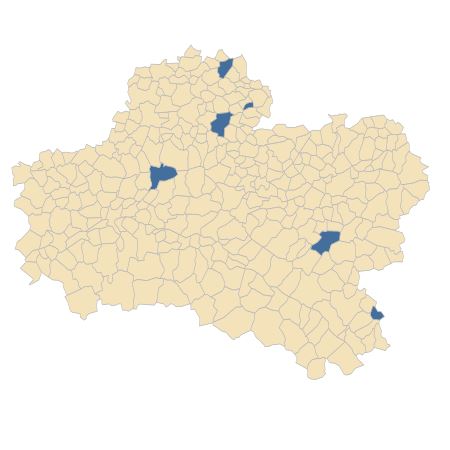 Répartition de Hesperis matronalis L. dans le Loiret