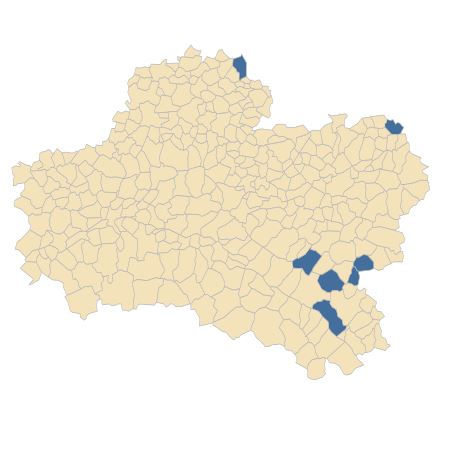 Répartition de Hieracium glaucinum Jord. dans le Loiret