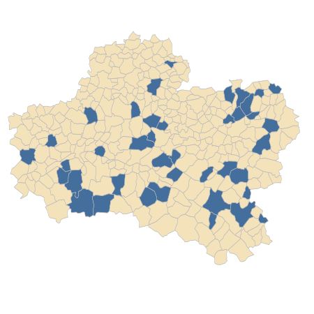 Répartition de Hieracium murorum L. dans le Loiret