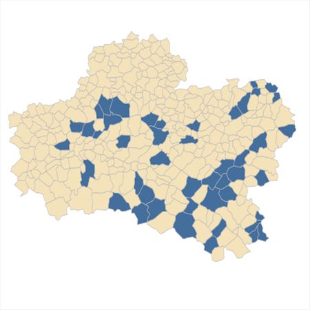 Répartition de Hieracium sabaudum L. dans le Loiret