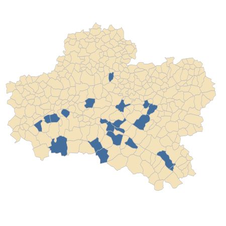 Répartition de Holosteum umbellatum L. dans le Loiret