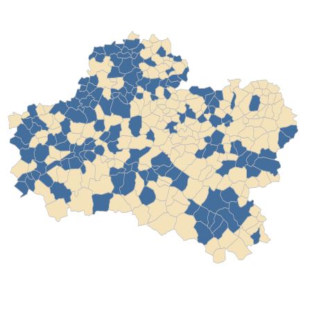 Répartition de Hordeum murinum L. dans le Loiret