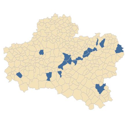 Répartition de Hydrocharis morsus-ranae L. dans le Loiret