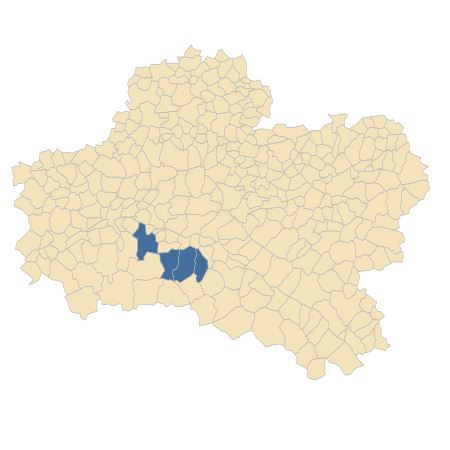 Répartition de Hydrocotyle ranunculoides L.f. dans le Loiret