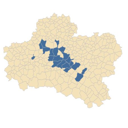 Répartition de Arnica montana var. atlantica (A.Bolòs) B.Bock dans le Loiret