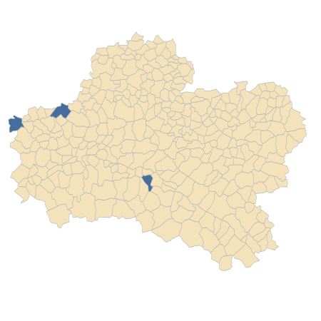 Répartition de Arenaria serpyllifolia var. viscida (Haller f. ex Loisel.) DC. dans le Loiret